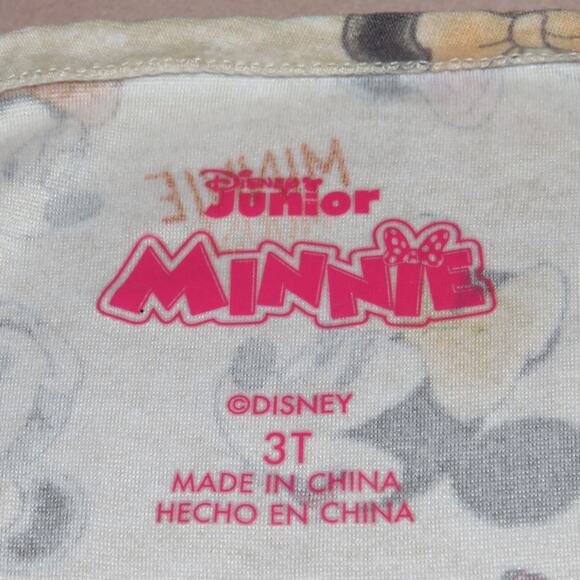 Disney Minnie Mouse Tan Ruffle Sleeve Toddler Graphic Top - Picture 5 of 7